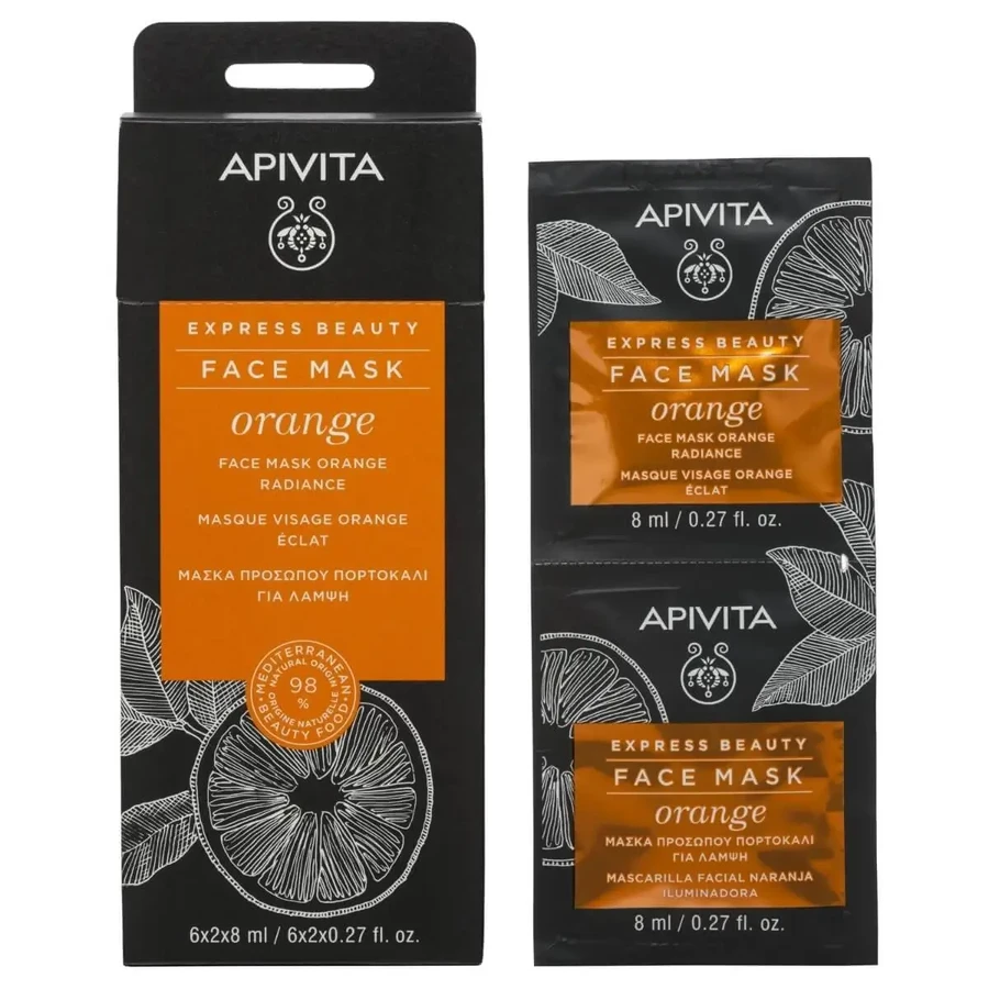 Apivita | Express Beauty | Маска для лица с апельсином для сияния кожи | 2x8 мл: цены и характеристики