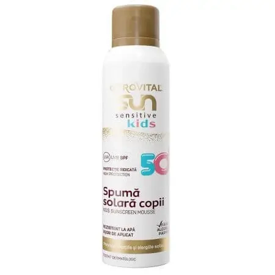 Пенка с солнцезащитным фактором для детей SPF 50 Sun Sensitive Kids, 150 мл, Gerovital: цены и характеристики
