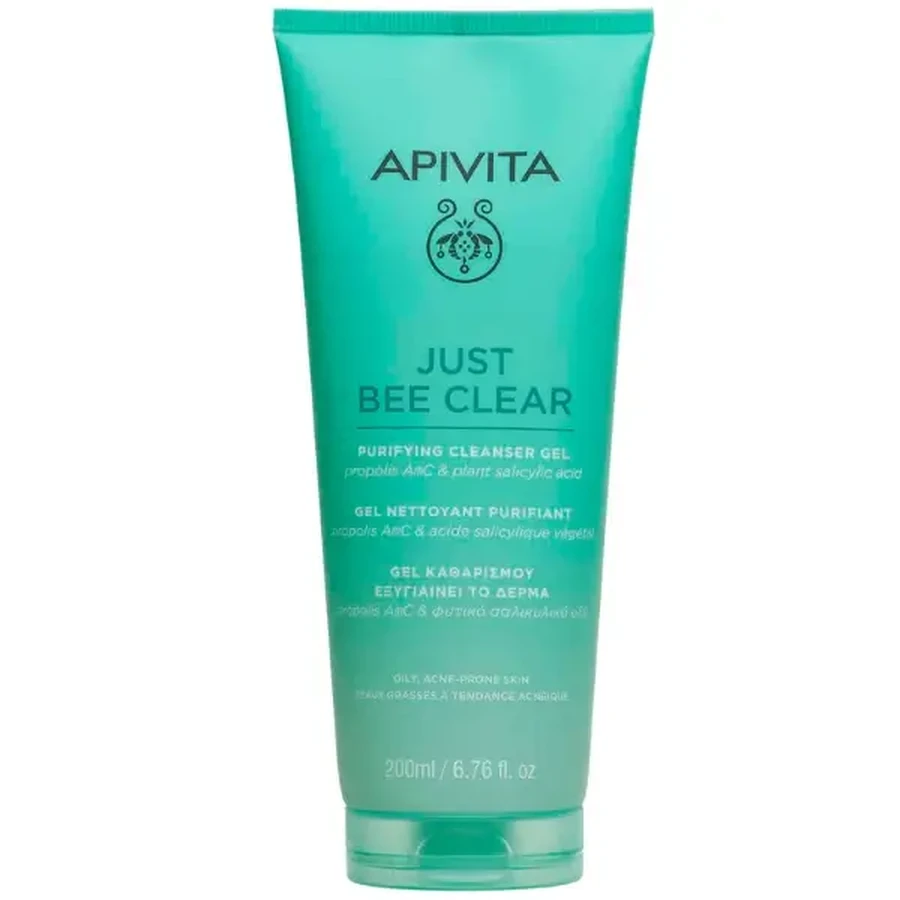 Apivita | Just Bee Clear Очищающий гель с прополисом AmC и салициловой кислотой на растительной основе | 200 мл: цены и характеристики