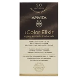 Apivita | My Color Elixir — перманентна фарба для волосся № 5.0 «Світло-коричневий» | 50 мл