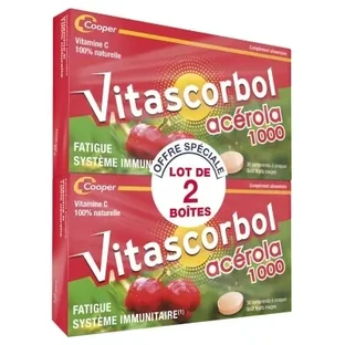 Vitascorbol Acerola 1000, упаковка из 2 х 30 жевательных таблеток