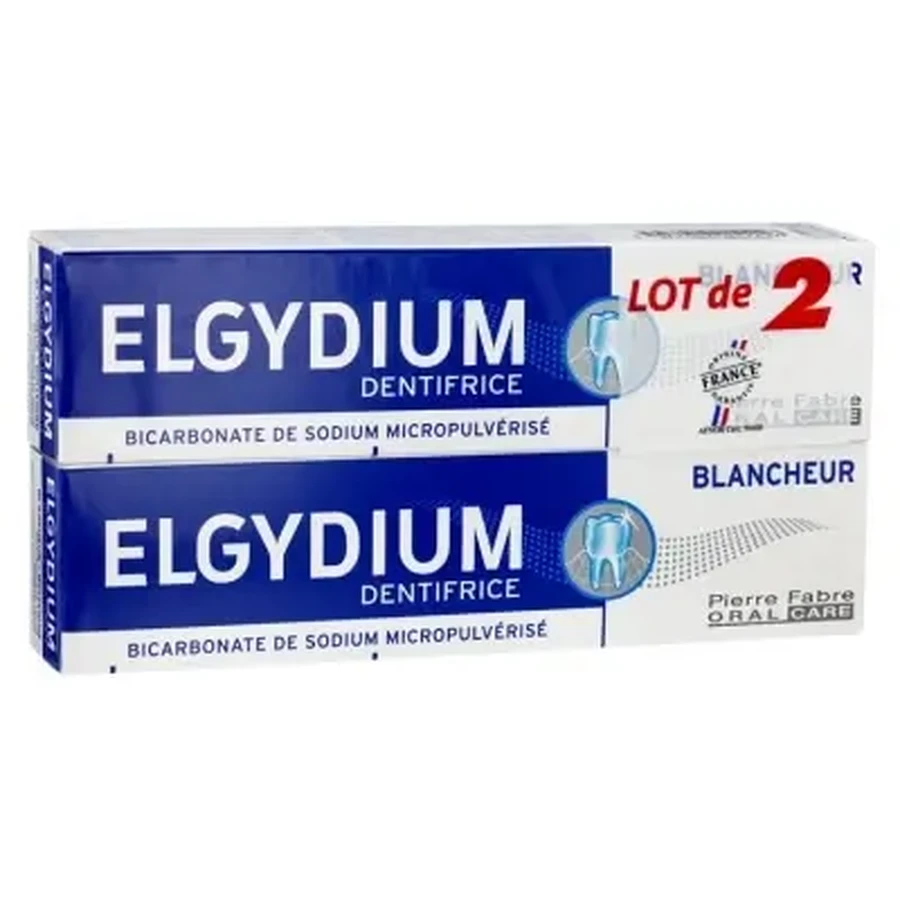Відбілююча зубна паста Elgydium, упаковка з 2 штук (по 75 мл кожна): ціни та характеристики