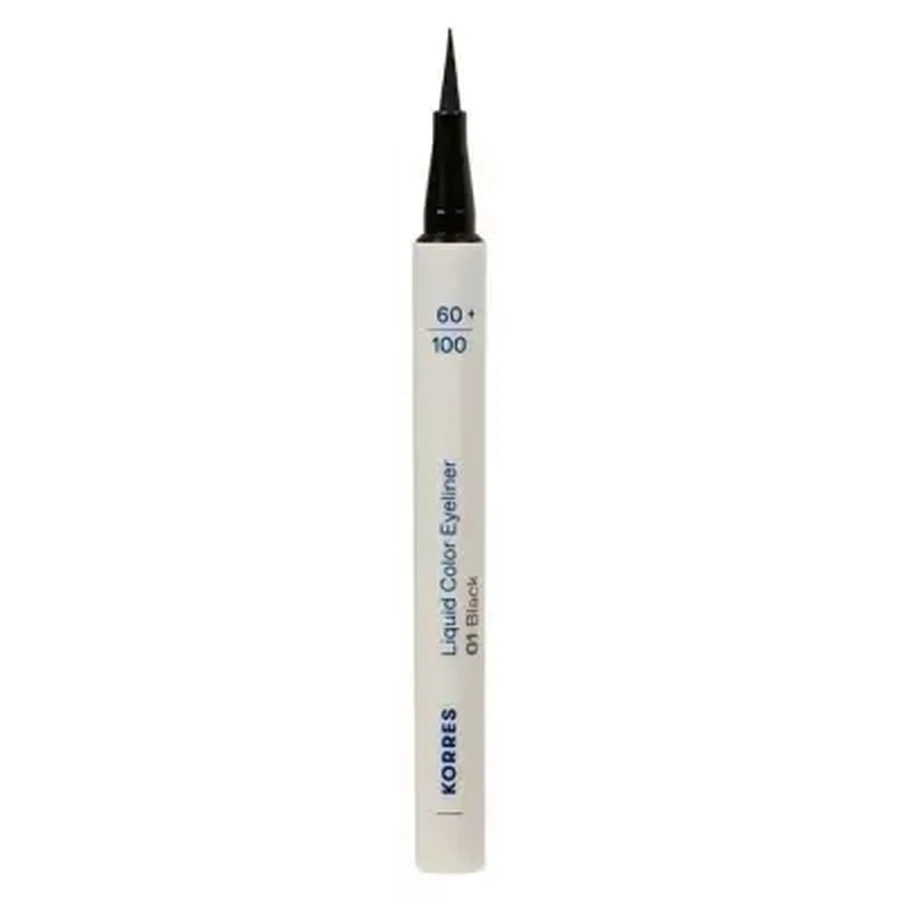 Жидкая подводка для глаз Korres Liquid Color, черная, 1 мл: цены и характеристики
