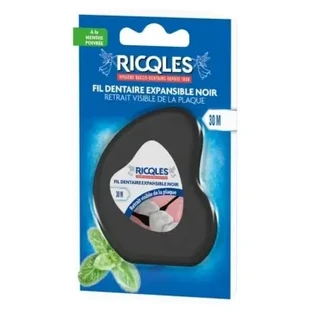 Розтяжна зубна нитка Ricqlès Black, 30 м