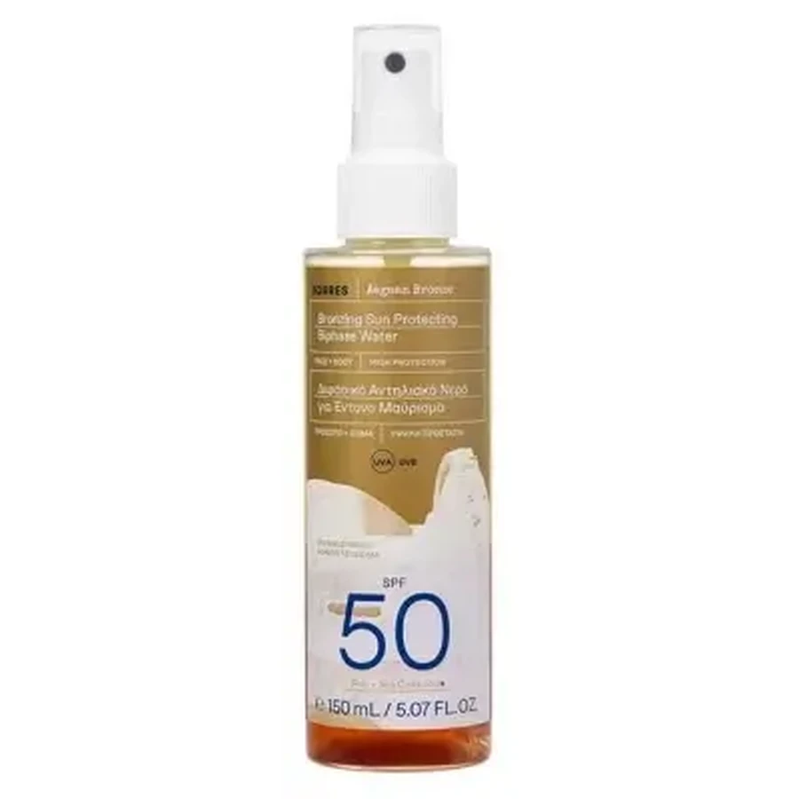 Korres Aegean Bronze — двухфазный солнцезащитный крем для загара на водной основе SPF 50, 150 мл: цены и характеристики