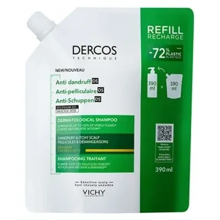Vichy Dercos Шампунь DS против перхоти для сухих волос, эко-наполнитель 390 мл