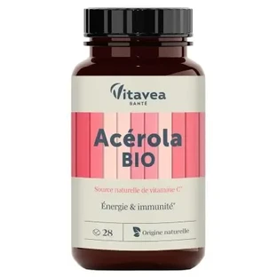 Vitavea: органическая ацерола для энергии и иммунитета, 28 таблеток