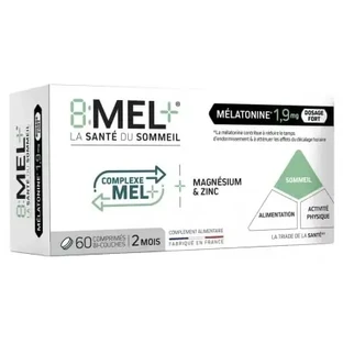 8Mel+ Мелатонин 1,9 мг, 60 двухслойных таблеток