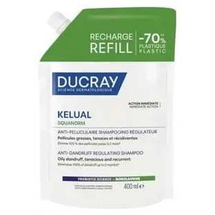 Регулирующий шампунь против перхоти Ducray Kelual Squanorm, заправка объемом 400 мл