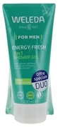 Душевой гель 3 в 1 Weleda Men's Energy Fresh, упаковка из 2 штук (по 200 мл каждая)