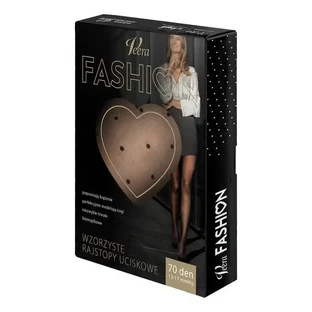 Veera Fashion, колготки с рисунком, 70 DEN, чёрные в горошек, размер M