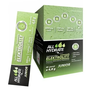 AllHydrate Електроліти Junior, пакетики з порошком, 4,8 г × 40 шт.