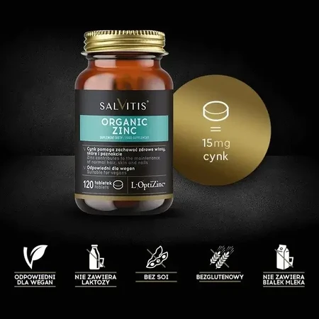 Salvitis Organic Zinc (Органический цинк), таблетки с оболочкой, 120 шт.: цены и характеристики