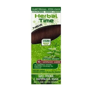 Herbal Time, натуральна хна для волосся, № 10 — натуральний коричневий, 75 мл