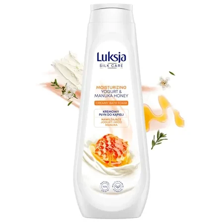 Luksja Silk Care, кремовий засіб для купання, зволожуючий, з йогуртом та медом манука, 900 мл: ціни та характеристики