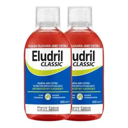 Набор 2 × 500 мл, Eludril Classic, жидкость для полоскания рта: цены и характеристики