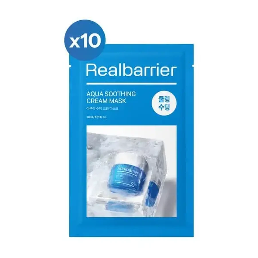Real Barrier Aqua, успокаивающая маска для лица, 10 × 30 мл: цены и характеристики