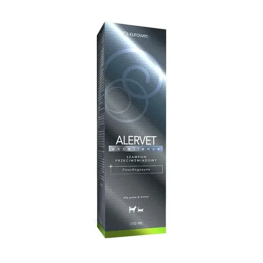 Alervet Excellence, доглядовий шампунь, що знімає свербіж, з фітосфінгозином для собак і котів, 200 мл: ціни та характеристики
