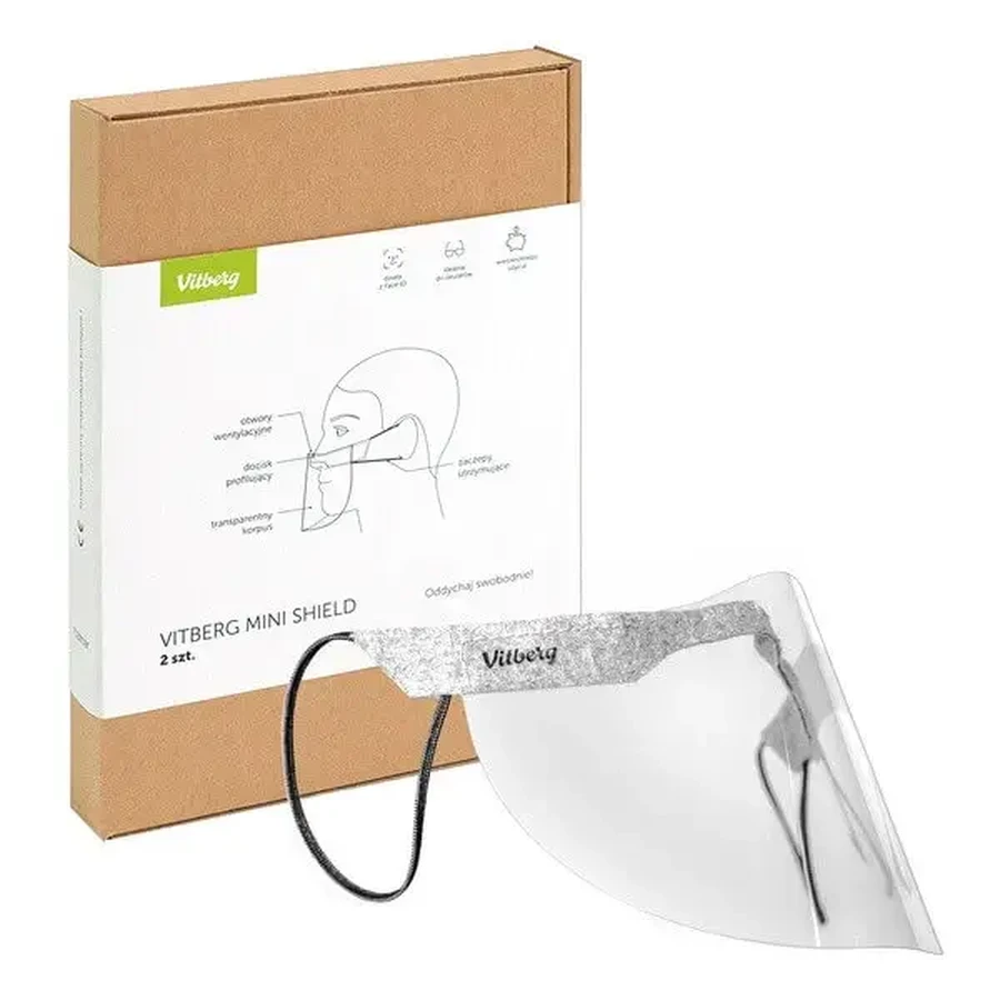 Vitberg Mini Shield, маска для рота та носа, розмір L, 2 шт.: ціни та характеристики
