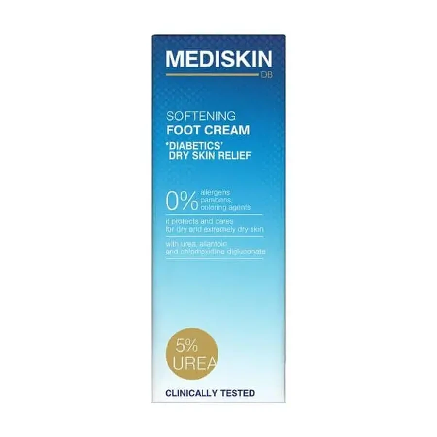Mediskin DB, смягчающий крем для ног с 5 % мочевины, 75 мл: цены и характеристики