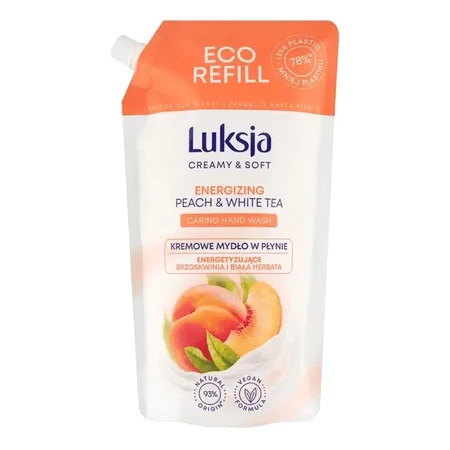 Luksja Creamy &amp; Soft, тонизирующее жидкое мыло, «Персик и белый чай», наполнитель, 900 мл: цены и характеристики