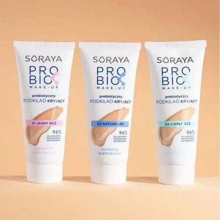 Soraya Probio Make-Up, пребіотичний тональний крем з природним покриттям 02, 30 мл: ціни та характеристики