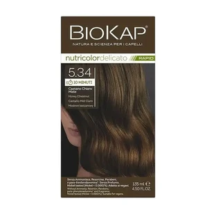 Biokap Nutricolor Delicato Rapid, фарба для волосся 5.34, медово-каштановий, 135 мл