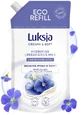 Luksja Creamy & Soft, зволожуюче рідке мило, льонок та рисове молочко, заправка, 900 мл