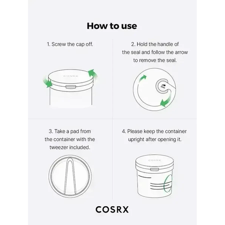 Cosrx One Step Green Calming Pad, тонизирующие салфетки для лица, 70 шт.: цены и характеристики