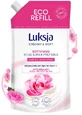 Luksja Creamy & Soft, сглаживающее жидкое мыло, «Роза и молочные протеины», заправка, 900 мл