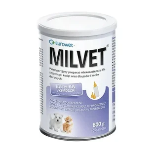 Milvet, полноценный заменитель молока для щенков и котят, а также для взрослых собак и кошек, порошок, 800 г