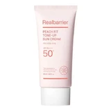 Real Barrier Peach Fit Tone-Up Sun Cream SPF50+ PA++++, увлажняющий солнцезащитный крем с эффектом сияния, 50 мл