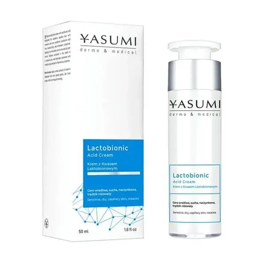 Yasumi Lactobionic Acid, крем для обличчя з лактобіоновою кислотою, 50 мл: ціни та характеристики