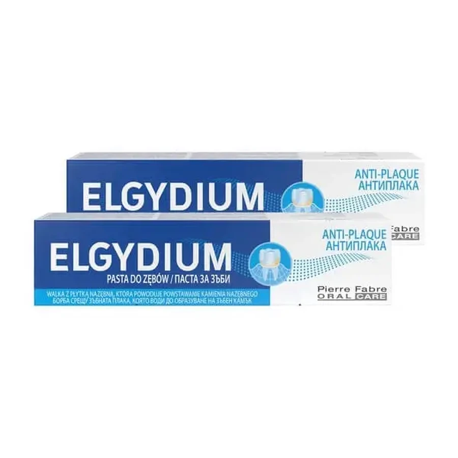 Набір 2 х Elgydium Anti Plaque, зубна паста, 75 мл: ціни та характеристики