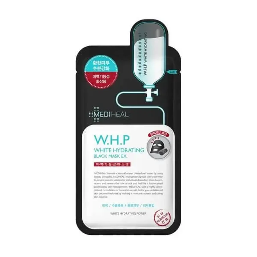 Mediheal W.H.P White Hydrating, черная увлажняющая маска-салфетка, 25 мл: цены и характеристики