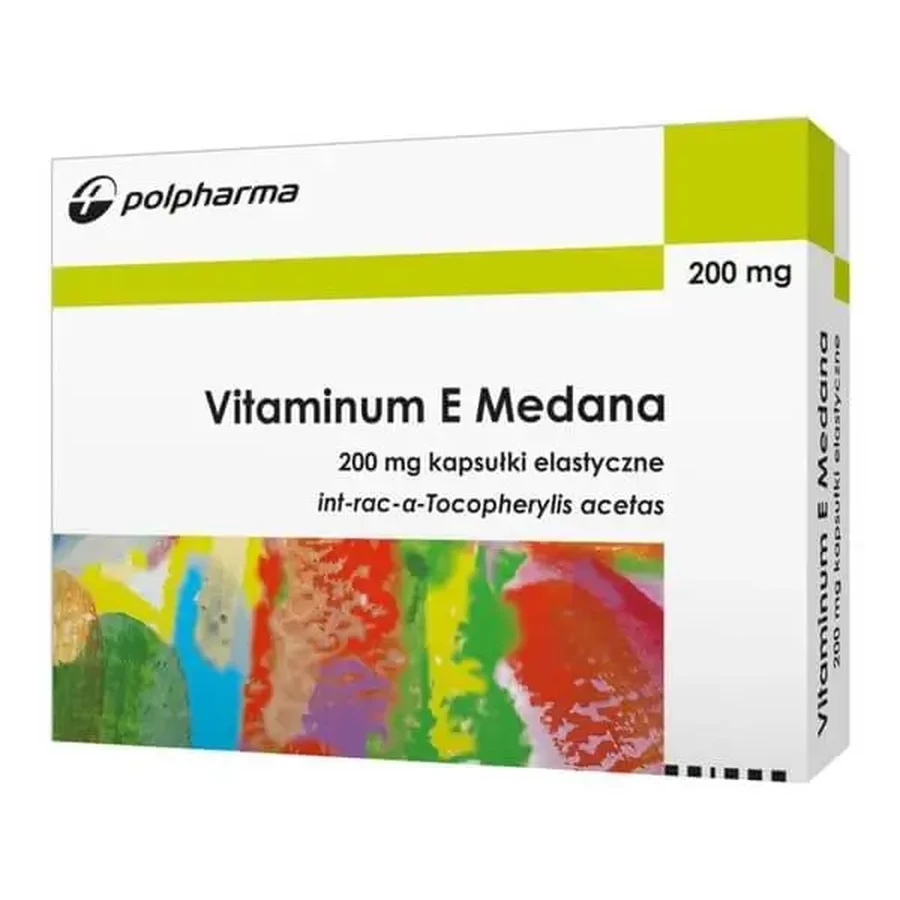 Vitaminum E Medana, 200 мг, еластичні капсули, 20 шт.: ціни та характеристики