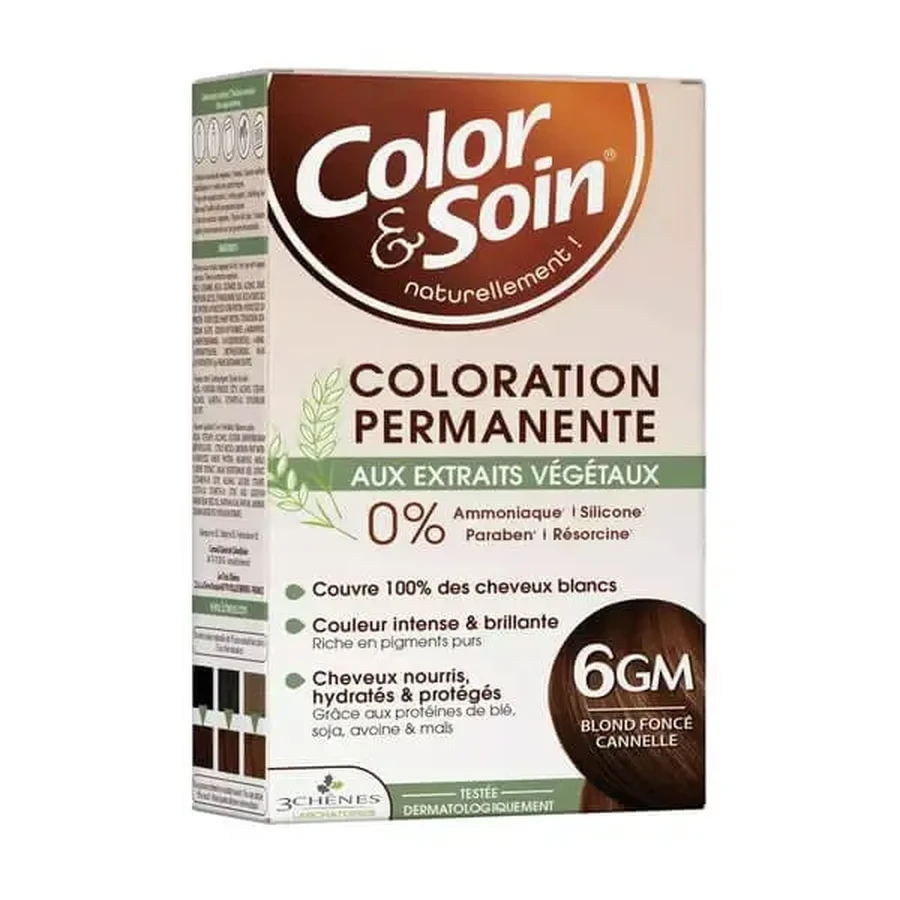 Color&amp;Soin, фарба для волосся, темно-русявий з відтінком кориці (6GM), 135 мл: ціни та характеристики