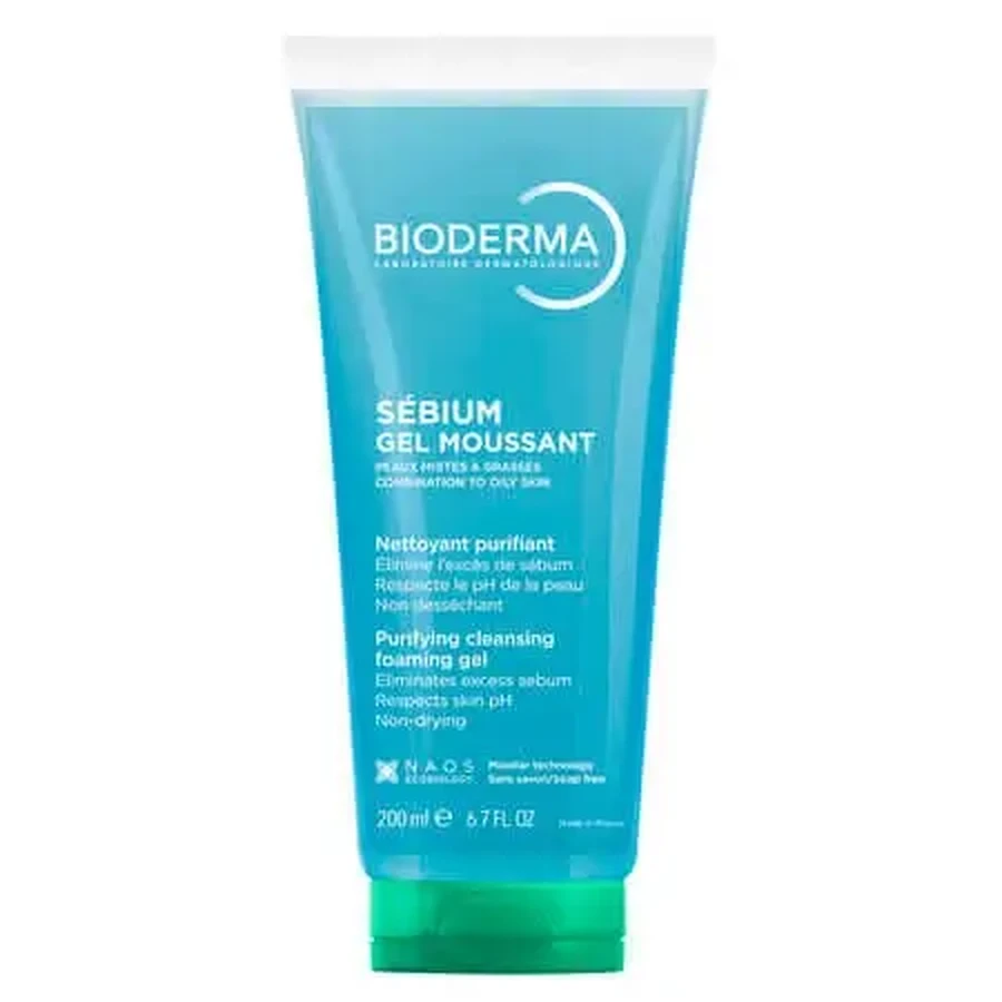 Пенящийся гель для комбинированной и жирной кожи Sebium, 200 мл, Bioderma: цены и характеристики