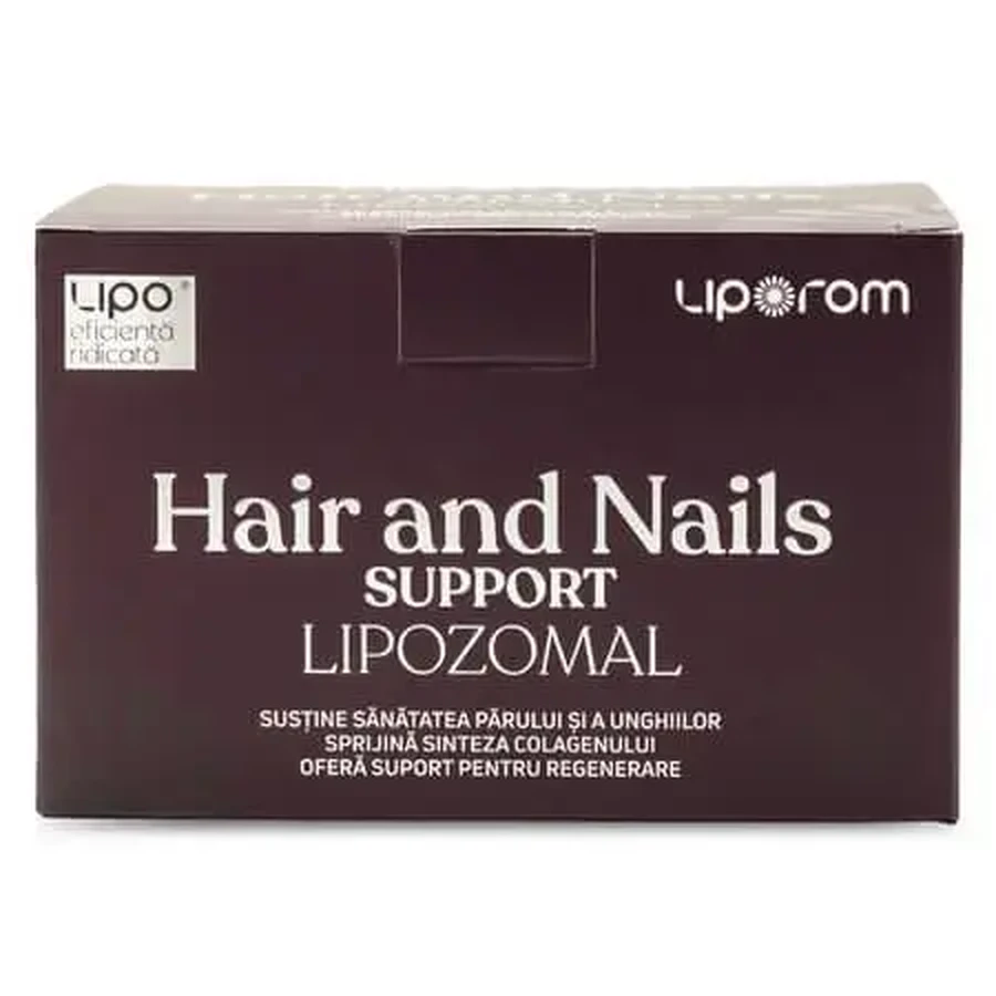Витамины и минералы для волос и ногтей Hair and Nails Support Lipozomal, 30 пакетиков по 10 г, Liporom: цены и характеристики