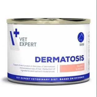 Дієтичний вологий корм для собак із лососем і картоплею «Dermatosis», 200 г, Vetexpert