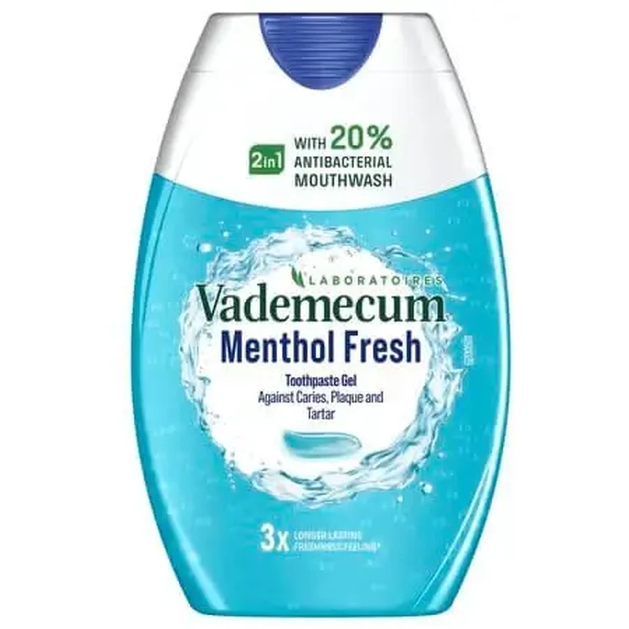 Зубна паста 2-в-1 Menthol Fresh, 75 мл, Vademecum: ціни та характеристики