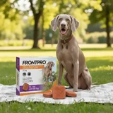 FrontPro 136 мг жевательные таблетки от блох и клещей для собак весом 25–50 кг — 1 таблетка