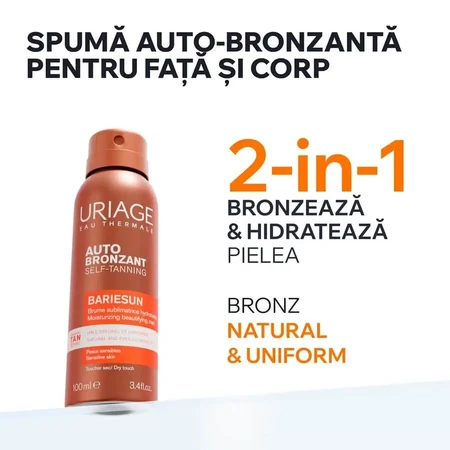 Автозасмагуючий спрей Bariesun Thermal Mist, 100 мл, Uriage: ціни та характеристики