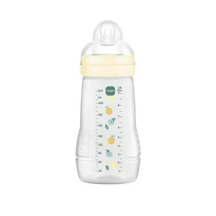 MAM Пластиковая бутылочка Easy Active с силиконовым соском, стеклянная, от 2 месяцев, 270 мл