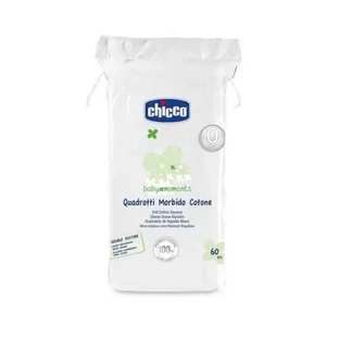 CHICCO Baby Moments Мягкие хлопковые салфетки, 60 шт.