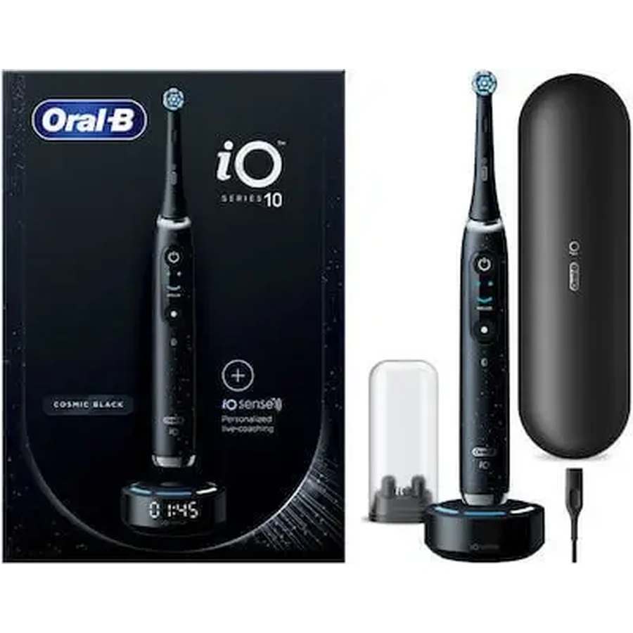 Електрична зубна щітка ORAL B iO Series 10 з таймером, датчиком тиску та дорожньою сумкою Cosmic Black: ціни та характеристики