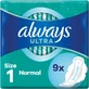 ALWAYS Ultra Normal Night Wings Pads для нормального виділення, 4 краплі, розмір 1, 9 штук