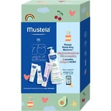 Акция MUSTELA «Happy Baby-Day»: нежный очищающий гель для тела и волос 750 мл, крем для смены подгузников 100 мл, крем для лица Hydra Bebe 40 мл, лосьон для тела Hydra Bebe 50 мл и наклейка на автомобиль «Baby On Board»