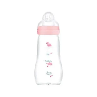 MAM Bottle Matt Feel Good — стеклянная бутылочка с силиконовой накладкой, от 2+ месяцев, 260 мл