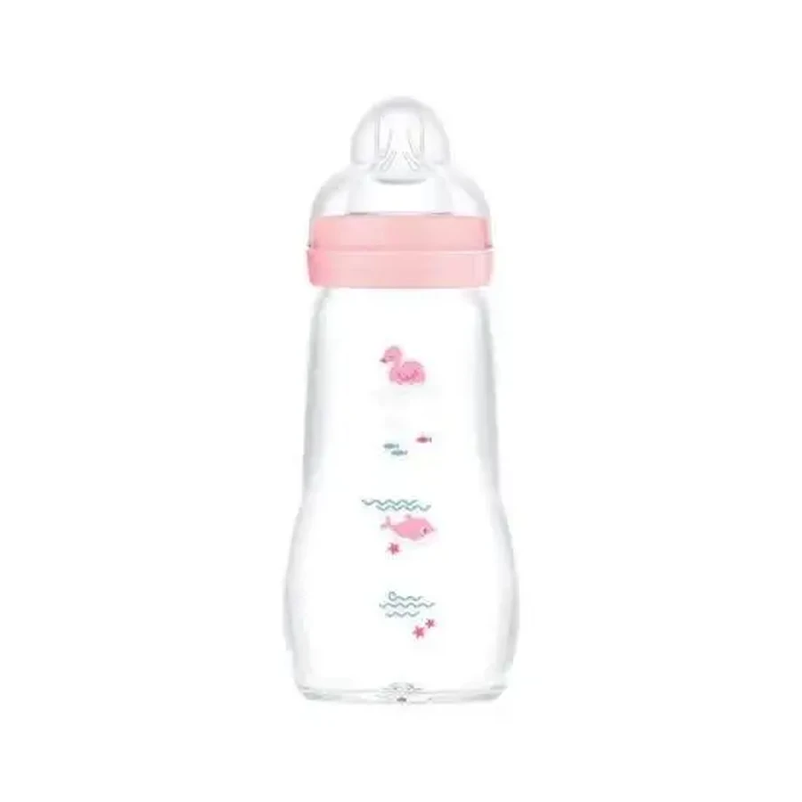 MAM Bottle Matt Feel Good — стеклянная бутылочка с силиконовой накладкой, от 2+ месяцев, 260 мл: цены и характеристики